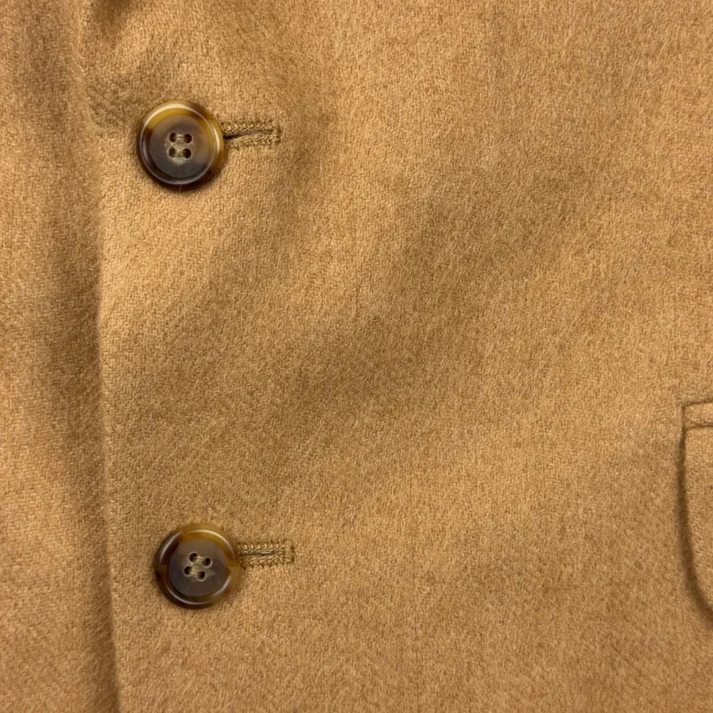 VTG Camel Hair Blazer Men 42R Tan Two Button Sport Coat USA Made 90s Hunt Valley